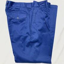 未使用 デッドストック 昭和 90年代 JR 東日本 旧型 廃盤 制服 パンツ スラックス ユニフォーム 青 ブルー レトロ size4 97年 11月_画像3