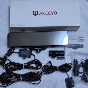 AKEEYO 360°カメラ 全方位録画 ドライブレコーダー ミラー型 11.88インチ 前後カメラ AKY-V360S 常時電源ケーブル付きの画像3