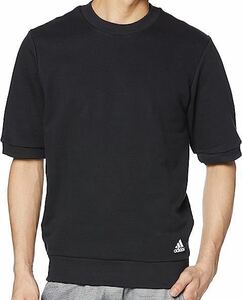 格安　新品　アディダス adidas メンズ MUSTHAVES ライトウエイト クルーTシャツ ブラック Mサイズ FI6132 シンプル スポーツ カジュアル