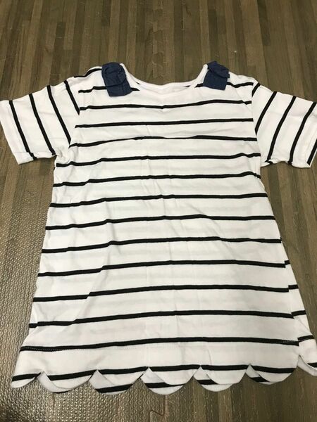 トップス　ボーダーカットソー　Tシャツ　160cm