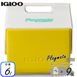 Igloo レトロ リトルプレイメイト:イエロー 7クォート クーラー