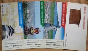 群馬バス「高崎市制80周年」記念乗車券(3枚組)　1980