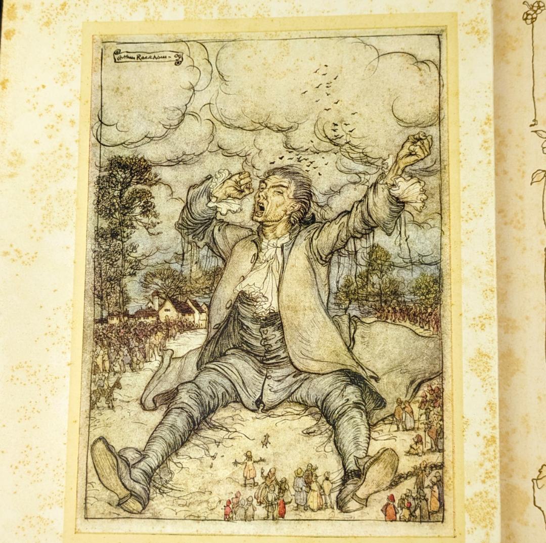 美品☆1909年初版アーサーラッカム『ガリバー旅行記』挿絵カラー12点総