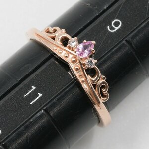  Take up TAKE-UP ring Disney .. pink gold K10PG #10 lady's used good goods [ quality iko-]