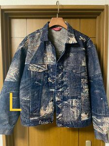 Archive Denim Jacquard Trucker Jacket Blue L