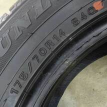 冬4本SET 会社宛 送料無料 175/70R14 84Q ダンロップ WINTER MAXX WM02 2021年製 アクア アレックス ヴィッツ カリーナ カルディ NO,E3475_画像6