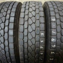 イボ残り 夏 MIX 6本SET 会社宛 送料無料 225/80R17.5 123/122 LT ブリヂストン ECOPIA M801II 2022年製 地山 中型 ミックス SNOW NO,E3691_画像2