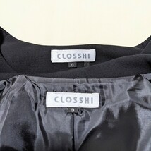 +FT16 CLOSSHI クロッシー ブラックフォーマル レディース 9号 アンサンブル 黒 無地 礼服 喪服 冠婚葬祭 セレモニー 前開き_画像9