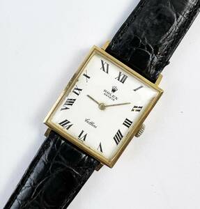 Rolex Rolex Cellini Chelini Vintage Watch Hand -Wound Gold Gold White Dial Men's Gold