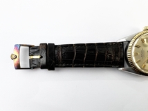 ROLEX ロレックス デイトジャスト メンズ 腕時計 1601 k18金ベゼル　革ベルト　オートマ　自動巻き　ビンテージ　アンティーク_画像5