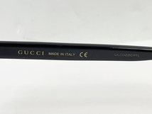 美品 グッチ メガネフレーム GUCCI スクエア型 セルフレーム ブラック GG0331OA-001 56□15-150 アジアンフィット ユニセックス ケース付_画像6