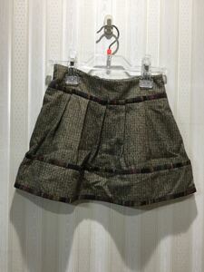  half-price discount * Simonetta /Simonetta 107.* gathered skirt ( gun Club check pattern * Brown )/ waist adjuster attaching s142