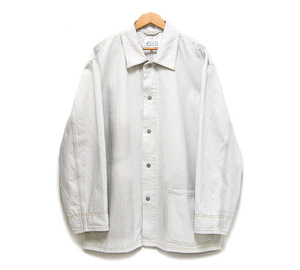 ◎美品 Maison Margiela 2023SS チョーク セルビッジ デニムジャケット 44 アイス ホワイト系 定価\273,900- S51AM0486 S30857 ON5381