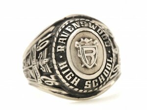 1979 year JOSTENS Vintage 10K white gold college ring demon De Ville 10 pure gold ring 