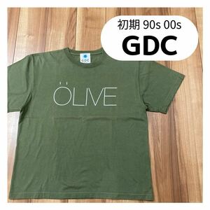 初期 90s 00s DGC ジーディーシー 半袖 Tシャツ ビッグロゴ Olive オリーブ ストリート ビッグシルエット サイズM 玉mc1633