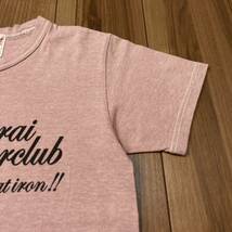 サムライ 自動車倶楽部 半袖 Tシャツ サムライジーンズ ビッグプリント 日本製 ピンク サイズS 玉mc1635_画像3
