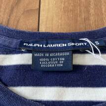 RALPH LAUREN SPORT ラルフローレン スポーツ 半袖 Tシャツ 刺繍ポニーロゴ ボーダー USA企画 レディース サイズS 玉mc1682_画像6