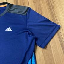 adidas アディダス ドライT 半袖 Tシャツ プリントロゴ ネイビー CLIMALITE スポーツ トレーニング サイズL 玉mc1693_画像3