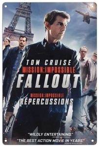 雑貨【Mission: Impossible / ミッション: インポッシブル】人気映画シリーズ メタルプレート ブリキ看板 サビ風なし -2