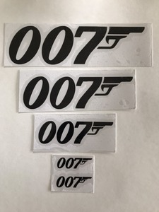 全18色!4種5枚セット!人気【007】ステッカー！James Bond/ジェームズ・ボンド/Sir Sean Connery/ショーン・コネリー/デカール/シール-黒-1