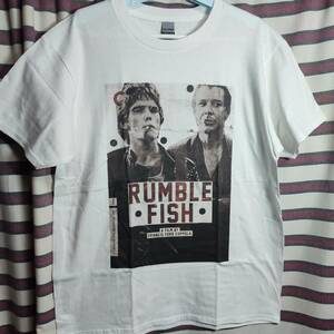 映画『ランブルフィッシュ』（Rumble Fish）BIGプリントTシャツ【XLサイズ】送料無料 マット・ディロン ミッキーローク フランシスコッポラ