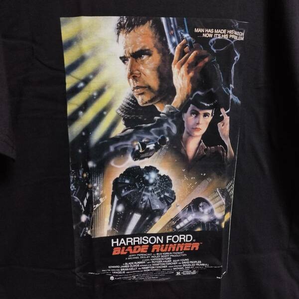 映画 ブレードランナー/Blade Runner　 BIGプリントTシャツ 黒【 Lサイズ 】　送料無料☆彡新品　ハリソンフォード