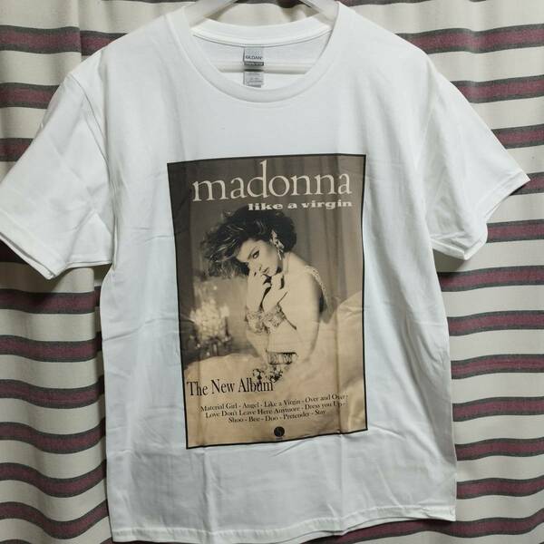 80's マドンナ MADONNA BIGプリントTシャツl【Lサイズ】送料無料　検)シンディローパー ジャネットジャクソン　水着 SEXY ヌード 美女