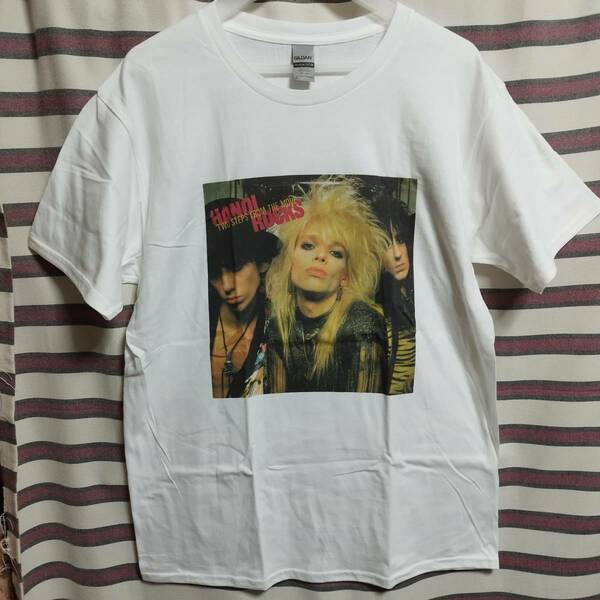 HANOI ROCKS ハノイロックス BIGプリント バンドTシャツ「 Two Steps From the Move」【Lサイズ】★送料無料/新品 バンドT ロックT rock