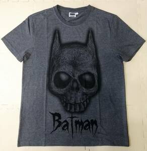 バットマン Tシャツ XLサイズ グレー ( アメコミ スカル ドクロ 髑髏 batman DCコミックス ガイコツ DC comics