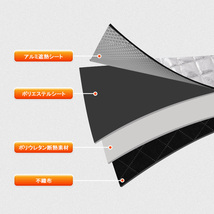 【FLD1612】厚手型4層構造 新型ヴェゼル RV3 RV4 RV5 RV6 VEZELフロントサンシェード 収納袋付き 遮光断熱 UV紫外線カット 日よけシェード_画像5