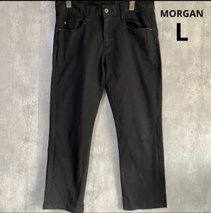 モーガン　Morgan 黒　パンツ　L ポリウレタン5% 綿95%