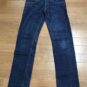 旧ドゥニーム DENIME デニム W25 SHINS製★京都 紙パッチ ジーンズ ストレート ローライズ 股上浅め レディース