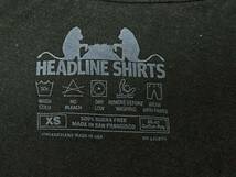 送料込み HEADLINE SHIRTS プリント Tシャツ TEE 黒 (XS) アメカジ ヘッドラインシャツ 未使用 アメリカ古着_画像3