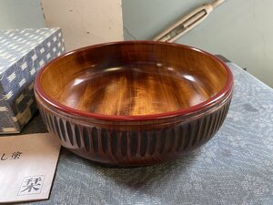  unused goods!.. carving .. lacquer ware pastry tray V lacquer tea utensils folkcraft goods 