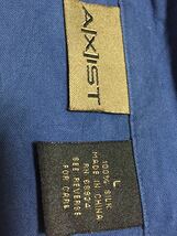 USA古着 90's オープンカラーシャツ シルクシャツ デザインシャツ ネイビー L A[X]IST_画像5