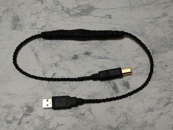 【Risky】5段式カタパルト　オーディオ用　USBケーブル　A-B 50cm