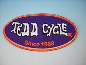 TEDD CYCLE　V-TWIN　クロスパッチ　ワッペン　ヴィンティージ　ハーレー　テッドサイクル　アメリカ