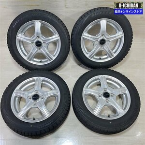 155/65R14 軽 軽自動車 等 バルミナ 4.5-14+45 4H100 2020年製 ブリヂストン VRX 14インチ スタッドレス 4本セット 009k