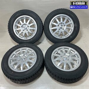 195/65R15 ゴルフ 等 WORKS 6-15+47 5H112 ダンロップ WM01 15インチ スタッドレス 4本セット 009k