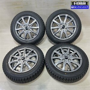 155/65R14 軽 軽自動車 等 ユーロスピード 4.5-14+45 4H100 2021年製 ダンロップ WM02 14インチ スタッドレス 4本セット 009k