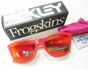 値下 OAKLEYジャパン 正規品 Frogskins サングラス OO9245-7254 マットレッド 赤 PRIZM 新品 アジアンフィット フロッグスキン