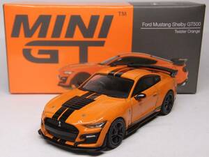 フォード マスタング シェルビー GT500 ツイスターオレンジ （左ハンドル） （1/64スケール ダイキャスト MINI GT MGT00505-L）