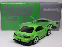 MINI GT★ニッサン Pandem Nissan シルビア S15 Rocket Bunny グリーン MGT00500-R 1/64 TSM SILVIA パンデム Green_画像2