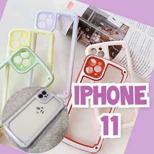 ◆iPhone11◆ パープル iPhoneケース シンプル フレーム iPhoneカバー アイフォンケース 紫 紫色 スマホケース おしゃれ 推し活 紫推し