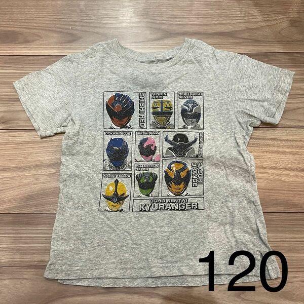 UNIQLO キッズ半袖Tシャツ 120 グレー:キューレンジャー