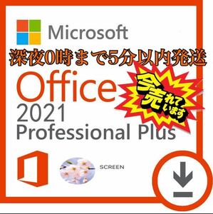 【Office2021 認証保証 】Microsoft Office 2021 Professional Plus オフィス2021 プロダクトキー 正規 Word Excel 手順書あり