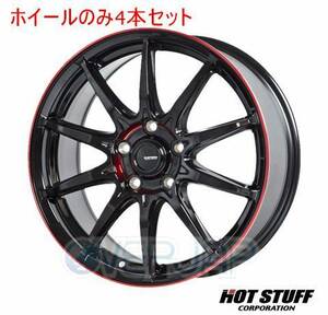 4本セット HOT STUFF G.SPEED P-05R ブラック&レッドクリア (BK/RED) 17インチ 7.0J 114.3/5 38 カローラルミオン ZRE154N