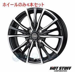 4本セット HOT STUFF Chronus CH-110 メタリックブラックポリッシュ (MB/P) 15インチ 5.5J 100/4 50 インサイト ZE3