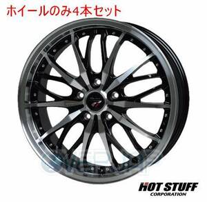 4本セット HOT STUFF Precious HM3 メタリックブラックポリッシュ (BK/P) 17インチ 7.0J 100/5 48 レガシィアウトバック BR9