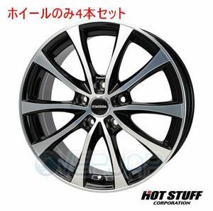 4本セット HOT STUFF Laffite LE07 ブラックポリッシュ (BK/P) 16インチ 6.5J 100/5 48 インプレッサスポーツ GP6